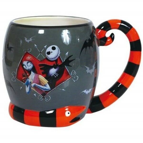 Primary image for The Nightmare Before Christmas Jack and Sally 16 oz Ceramic Oval Mug NEW UNUSED