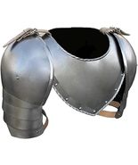 Medieval Iron Gorget Spaulders Arm Shoulder Set | Viking Crusader Pauldr... - £93.03 GBP