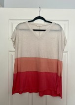 Women’s Entro Tunic Top Pink 3 Color Block Size Small - £5.43 GBP