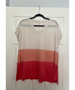 Women’s Entro Tunic Top Pink 3 Color Block Size Small - $129.84 MXN