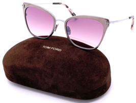 New Tom Ford Faryn TF843 12U TITANIUM/BURGUNDY Gradient Sunglasses 56-19 Japan! - $388.03