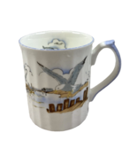 Seagull Mug Dock Harbor Seaside Elizabethan   Ridged Vintage Made in Eng... - $8.91