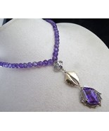 Natural Amethyst Cut Diamond 18K Gold 925 Silver Victorian Earring Penda... - £598.39 GBP