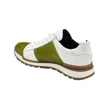 Belvedere Sneakers Blake Genuine Ostrich and Soft Italian Calf Lime/White image 2