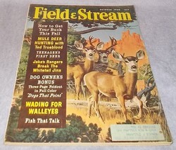 Field &amp; Stream Magazine October 1960 Bob Kuhn Cover Evinrude Remington - $7.95