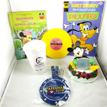 Disney Lot Collectible Items Ceramic Employee Cup Statue Tags Record Boo... - $18.69