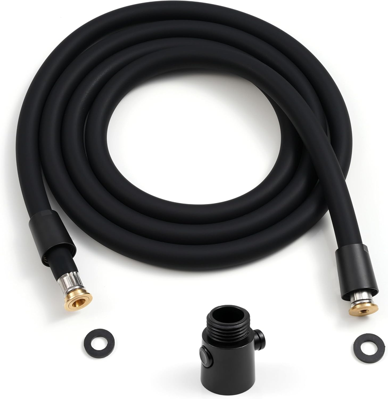 Shower Hose Replacement,79 Inches Extra Long Matte Black Silicone Handheld Showe Item image 10