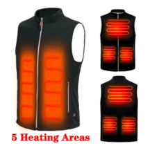 Heating Vest Men Winter Jacket Women Warm Electric Thermal Waistcoat Fish Hiking - £26.72 GBP