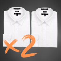 X2 Marquis Signature Men&#39;s Long Sleeve Slim Fit Dress Shirt White  14.5 ... - $28.00