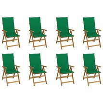  Garden Chair Set of 8 Brown Solid Acacia wood, Polyester Large - $18,554.75 MXN