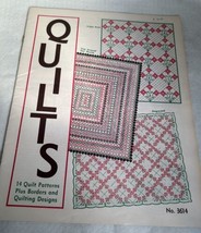 Vintage Quilting Pattern Booklet 14 Quilt Patterns Plus Borders &amp; Design... - $9.36