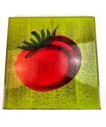Crate and Barrel Tiles/Trivets Carrot and Tomato  Made in Italy 8X8 - $17.92 CAD