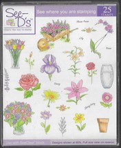 See-D&#39;s. Floral Stamp Set. Stamping Cardmaking Scrapbooking Craft - £3.95 GBP