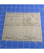 Antique Document Tax Receipt From 1896 Newton Texas Signed E.D. Downs - $28.99 CAD
