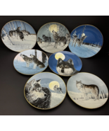 ARCTIC MAJESTY Wolf Plates by Jon Van Zyle, Set Of 7, Princeton Gallery - €59,08 EUR