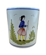 Vintage Henriot Quimper France Ceramic Canister 6 1/4” No Lid Country Bo... - €23,20 EUR