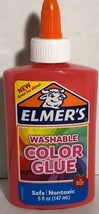 Elmer&#39;s Opaque Colored Liquid Glue 5oz-Pink Great For Slime - £5.81 GBP