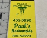 Matchbook Cover  Paul’s Harbourside Restaurant &amp; Lounge  Avon Park, FL  gmg - $12.38