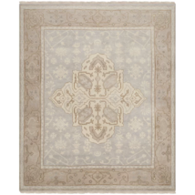 Muted Turkish Oushak 10x14 Hand Knotted Wool Medallion Area Rug Blue Brown - £4,683.68 GBP