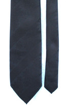 Superba 1970&#39;s Black Regimental Stripe and Floral Jacquard Wide Tie Poly... - $18.99