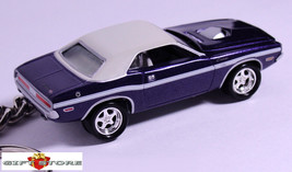 Rare! Htf Key Chain Bluish Blue Purple 70/1971 Dodge Challenger Rt 440 Mopar New - £38.29 GBP