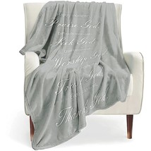 Healing Throw Blanket With Inspirational Thoughts And Prayers- Religious Soft Th - £33.80 GBP
