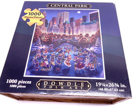 Dowdle Folk Art Jigsaw Puzzle Central Park 1000 Pc Dowdle Folk Art 19&quot;x2... - $12.86