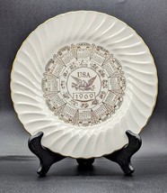 Unique 1969 Vintage Porcelain USA Eagle Zodiac Calendar Plate - £9.61 GBP