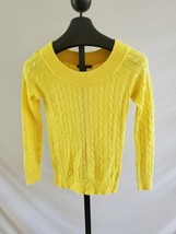 NWT Lauren Ralph Lauren Azalea Yellow Sweater Misses Size XS Round Neck ... - £23.21 GBP