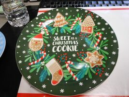 Royal Norfolk &quot;Sweet As A Christmas Cookie&quot; Ceramic Dessert Lunch Plate ... - $457.14 MXN