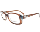 Salvatore Ferragamo Eyeglasses Frames 2601-B 467 Clear Brown Blue 51-16-135 - $65.36