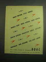 1948 BOAC British Overseas Airways Corporation Ad - It&#39;s a small world by  - £14.54 GBP