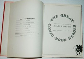 The Great Comic Book Heroes Hardcover Trade Book Jules Feiffer 1965 VERY GOOD- - £15.21 GBP