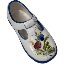 France Miniature Shoe Mary Jane Child&#39;s Slipper Peint A La Main Handpain... - $11.30