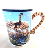 Gary Patterson Comical Cats Bath Time Porcelain Mug Danbury Mint Vtg 1990&#39;s - $28.85 CAD