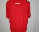 Reebok Mens  Medium Red Play Short Sleeve T Shirt 100% Polyester - $7.69