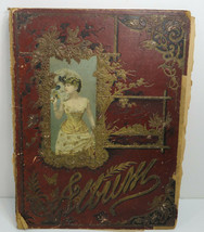 1890s Victorian Sketchbook Scrapbook Drawing Album Portfolio Child ZC2-20 - £156.53 GBP