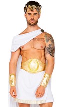 Olympian God Costume One Shoulder Cape Skirt Skort Belt Laurels Wrist Cu... - $67.99