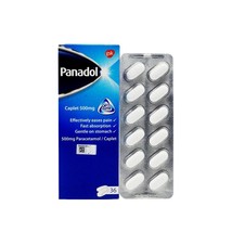 5 × Panadol Optizorb for pain and fever 500 mg x12 tablets GlaxoSmithKline - $97.77