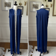 Vintage 70s Lorraine Egyptian Art Deco Style Nylon Nightgown Dress M - $40.50