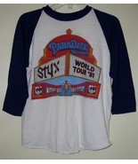 STYX Concert Tour Raglan Jersey Shirt Vintage 1981 Paradise Theatre Size... - $273.52 CAD
