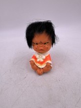 Vintage Moody Cutie Doll With Freckles and Orange Dress Made in Korea - £9.63 GBP