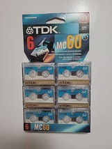 Tdk 6 Pack Microcassettes Blank MC60 Micro Audio Cassette Tapes New - $10.99