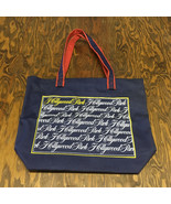 Vintage Hollywood park canvas zipper tote bag horse racing promotional i... - $413.01 MXN