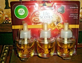 (3) Air Wick Life Scents Spiced Apple Crumble Scented Oil Refills - £17.16 GBP