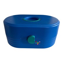 Vintage Caboodles Oval Makeup Case – Blue with Teal Handle & Mirror - €30,92 EUR