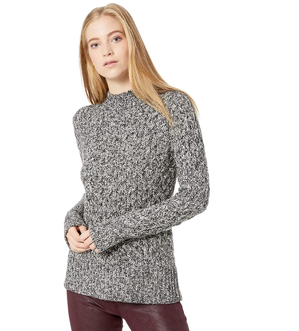 kensie Women&#39;s Diamond Knit Cutout Sweater Black Combo Size Large New wi... - $22.49