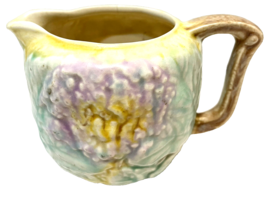 Vintage Avon Ware 3D Floral Ceramic Painted Creamer Made in England 3.5&quot; - £10.04 GBP