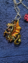 New Betsey Johnson Necklace Dragon Double Side Oriental Collectible Decorative - £11.87 GBP