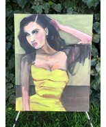 MALIA PETTIT Original MODERN EXPRESSIONIST Fashion Pretty Woman Oil &amp; Ca... - $29,592.36 MXN